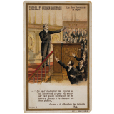 Cartes réclame. Chocolat Guérin-Boutron. Guizot à la Chambre des Députés. 1844.