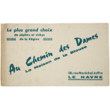 Buvard publicitaire. Au Chemin des Dames. 