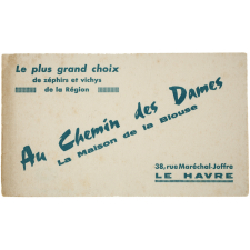 Buvard publicitaire. Au Chemin des Dames.
