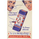 Buvard publicitaire. Chicorée A la bergère. 