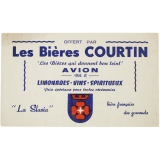 Buvard publicitaire. Les bières Courtin.