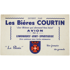 Buvard publicitaire. Les bières Courtin.