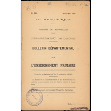 Bulletin Départemental de l'Enseignement primaire.