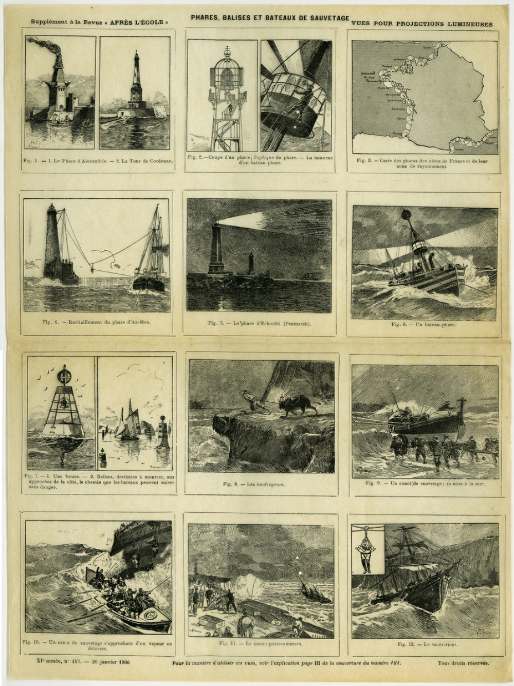 Phares, balises et bateaux de sauvetage