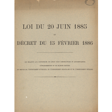 Loi du 20 juin 1885 et décret du 15 février 1886. Loi relative aux subventions de l'Etat pour constructions et appropriations d'établissements et de maisons destinés au service de l'enseignement supérieur, de l'enseignement secondaire et de l'enseignement primaire;