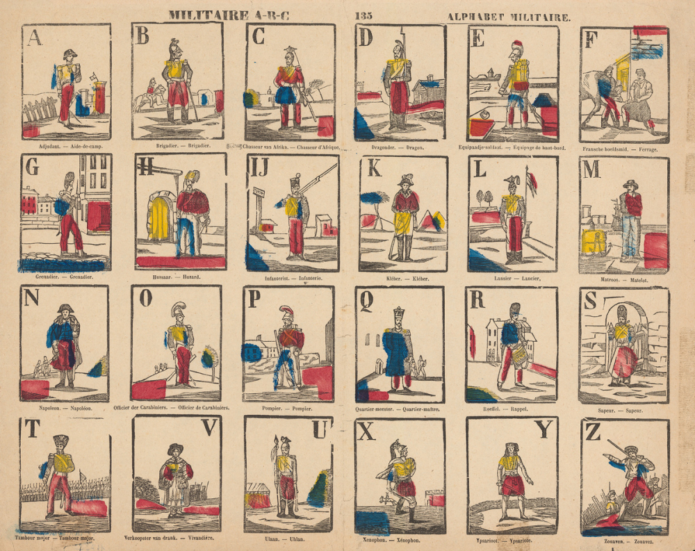 Alphabet militaire - Militaire A-B-C. 135.
