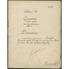 Cahier de Géométrie (Croquis)