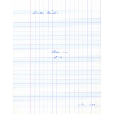 Cahier du jour
