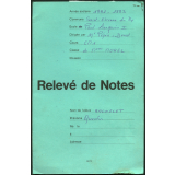 Relevé de notes