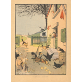 Plumet dans la basse-cour.