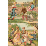 Jeux d'enfants à la campagne. 