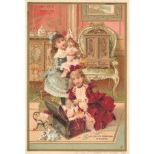 Cartes réclame. Au Bon Marché. Portraits d'enfants.