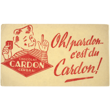 Buvard publicitaire. Chocolat Cardon.