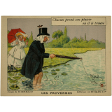 Cartes réclame. Alcool de Menthe de Ricqlès. Les Proverbes.