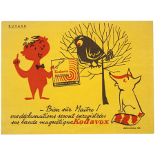 Buvard publicitaire. Kodavox. Le corbeau et le renard. 