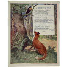 Cartes réclame. Chicorée Bleu-Argent. Arlatte. Les Fables de La Fontaine.