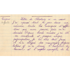 Cahier de devoirs hebdomadaires / Ecole confessionnelle à Mazé.