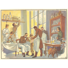 Tableaux muraux. N°13- Histoire de la marine. N°14- Pasteur vaccine contre la rage.