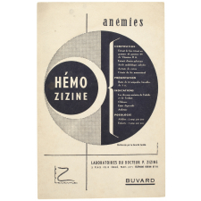 Buvard publicitaire. Hémo-Zizine.