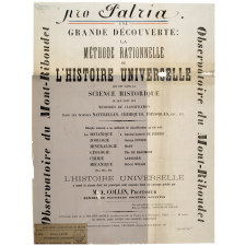 Publicités pour la Méthode rationnelle de l'Histoire universelle, par M. Albert Collin. 