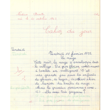 Cahier du jour
