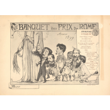Banquet des Prix de Rome. Anno 1899. Menu.