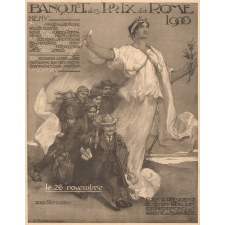 Banquet des Prix de Rome 1906. Menu. Le 26 novembre.