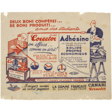 Buvard publicitaire. Corector. Adhésine.