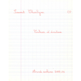 Cahier d'écriture 