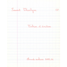 Cahier d'écriture