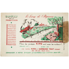 Buvard publicitaire. Produits Kifo. Le loup et l'agneau.