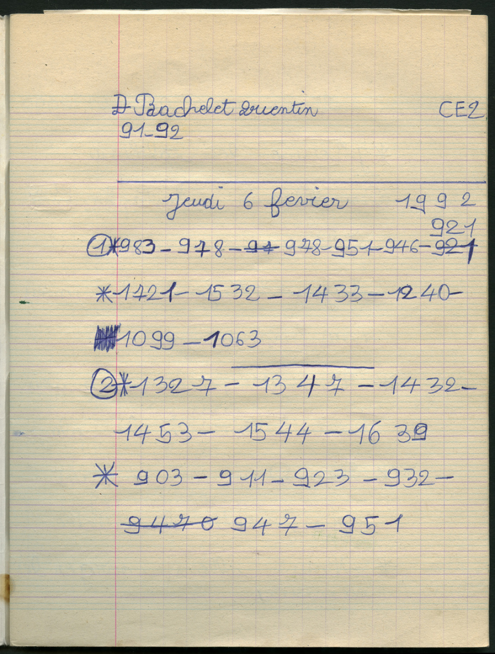 Cahier de brouillon
