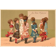 Cartes réclame. Au Bon Marché. Portraits d'enfants.