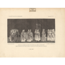 Recteur de l'université au convoi d'un religieux de l'abbaye de Saint-Victor. Le Moyen Age et la Renaissance - Universités.