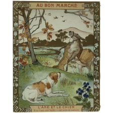 Cartes réclame. Au Bon Marché. Fables de la Fontaine.