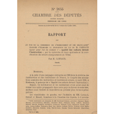 Chambre des Députés. Rapport fait au nom de la Commission de l'Enseignement et des Beaux-Arts chargée d'examiner la proposition de loi de M. Carnaud ayant pour but de réaliser l'égalité des enfants devant l'instruction par la recherche de leurs aptitudes et la coordination des divers enseignements de l'Etat.