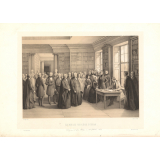 Le roi au collège d'Eton. Voyage de Louis-Philippe en Angleterre. 1844.