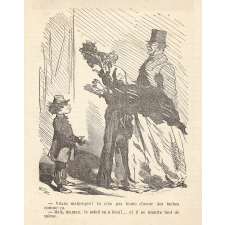 Vilain malpropre ! tu n'as pas honte d'avoir des taches comme ça. / - Mais, maman, le soleil en a bien !... et il se montre tout de même.