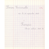 Cahier du jour Français