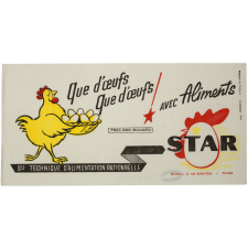 Buvard publicitaire. Que d'œufs ! Que d'œufs ! avec Aliments Star.