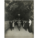Dans les caves, l'Ecole Maunoury, Reims.