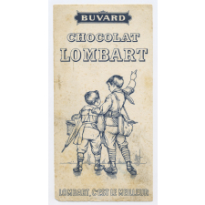 Buvard publicitaire. Chocolat Lombart. Ecoliers. 