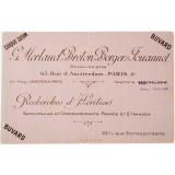 Buvard publicitaire. Merland, Breton, Berger & Jouannet, Généalogistes. 