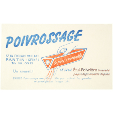 Buvard publicitaire. Poivrossage.