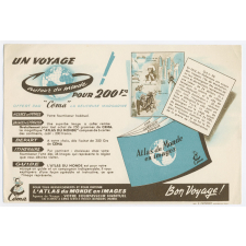 Buvard publicitaire. Céma. L'Atlas du monde en images.