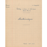 Cahier de mathématiques