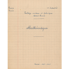Cahier de mathématiques