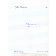 Cahier du jour