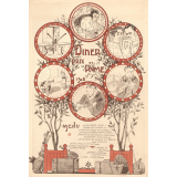 Dîner. Prix de Rome 1908. Menu.
