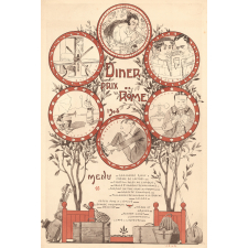 Dîner. Prix de Rome 1908. Menu.